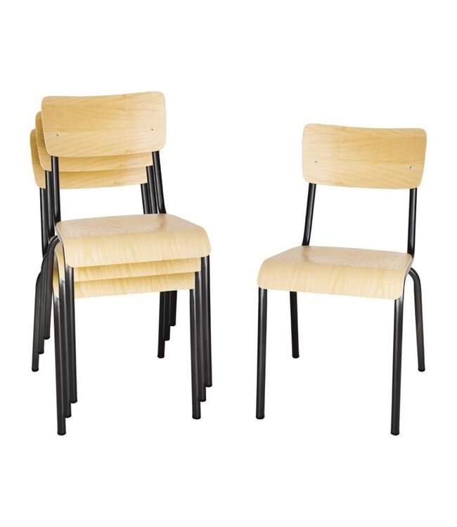 Eetkamerstoel Bolero Cantina | Hout/Metallic | 4 Stuks