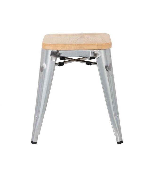 Lage barkruk Bolero Bistro | Staal/Hout | 4 Stuks