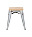 Lage barkruk Bolero Bistro | Staal/Hout | 4 Stuks