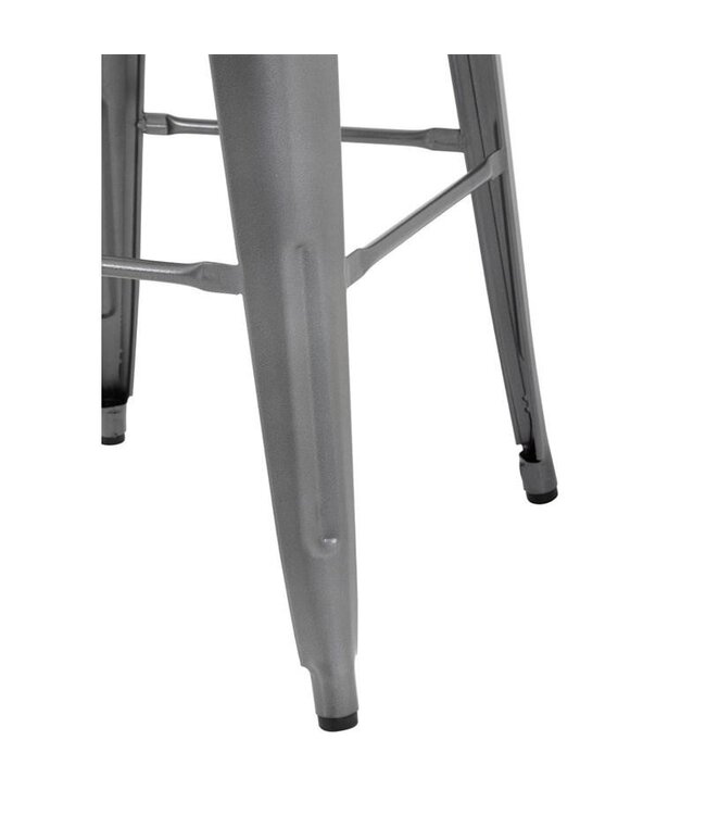 Barkruk Bolero Bistro | Grijs/Hout | 4 Stuks