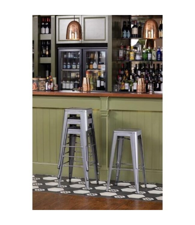 Barkruk Bolero Bistro | Staal | Grijs | 4 Stuks