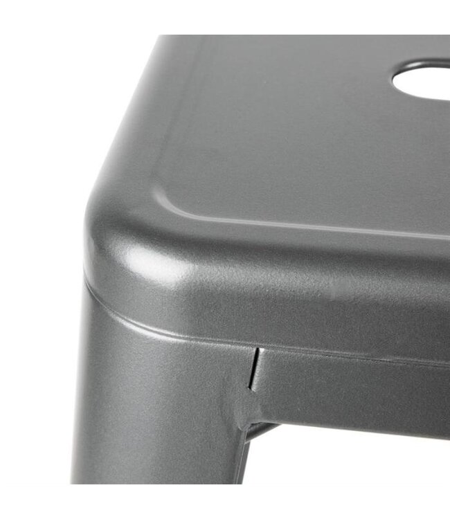 Barkruk Bolero Bistro met rugleuning | Grijs | 4 Stuks