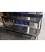 Occasion: RVS Werktafel met bodemschap en achteropstand | 170cm breed | 70cm diep