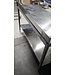 Occasion: RVS Werktafel met bodemschap en achteropstand | 170cm breed | 70cm diep