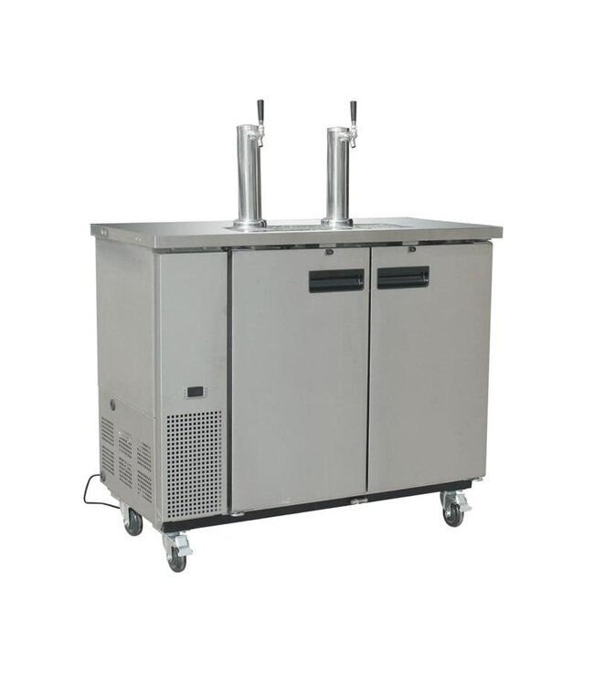 Biertapinstallatie met fustenkoeling | 2x 50L | (H)143,8x(B)124,7x(D)62cm