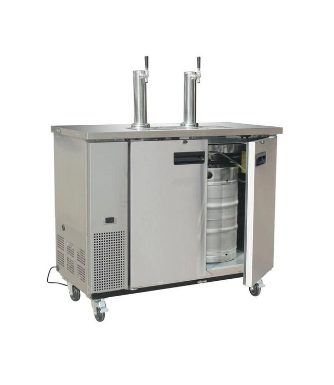 Biertapinstallatie met fustenkoeling | 2x 50L | (H)143,8x(B)124,7x(D)62cm