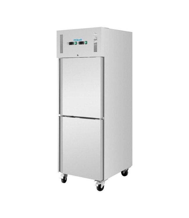 Koelvriescombinatie Polar | Enkeldeurs | 600L | RVS | (H)200x(B)68x(D)81cm