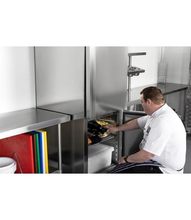 Koelvriescombinatie Polar | Enkeldeurs | 600L | RVS | (H)200x(B)68x(D)81cm