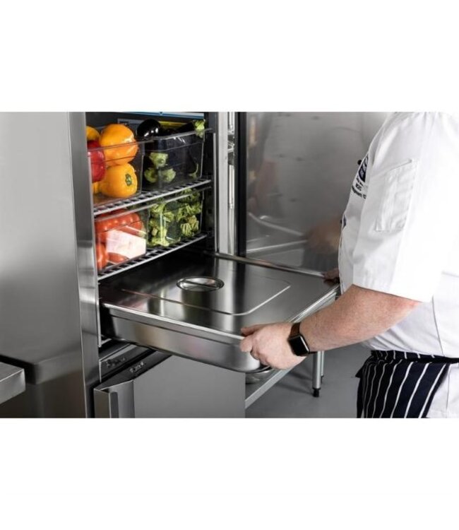 Koelvriescombinatie Polar | Enkeldeurs | 600L | RVS | (H)200x(B)68x(D)81cm