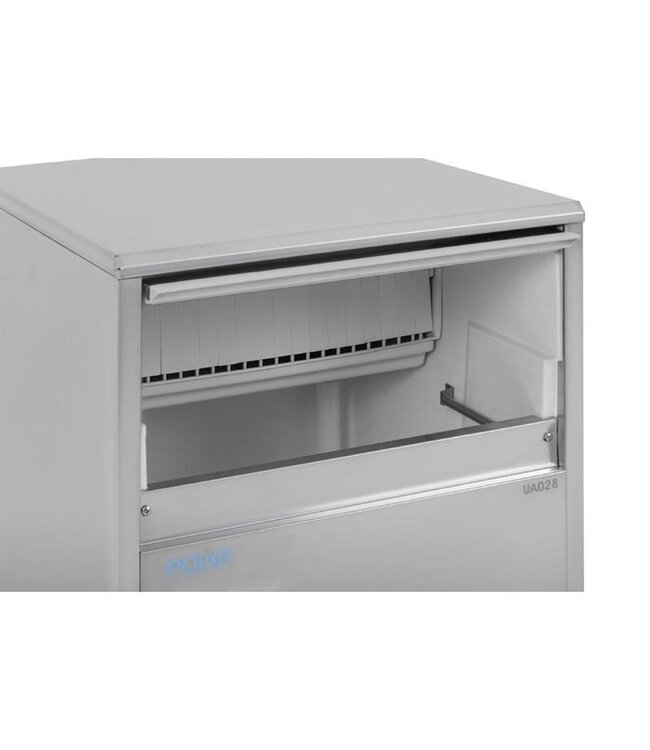 IJsblokjesmachine Polar | Holle ijsblokjes | 47kg/24uur | Vaste wateraansluiting | 28kg bunker