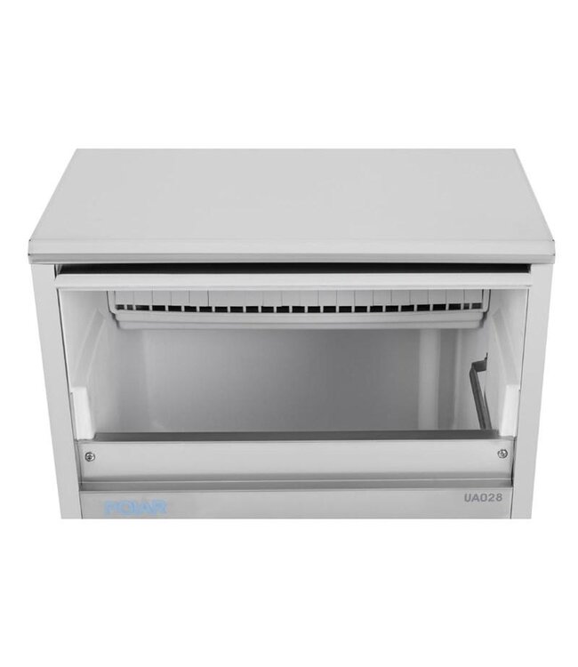 IJsblokjesmachine Polar | Holle ijsblokjes | 47kg/24uur | Vaste wateraansluiting | 28kg bunker