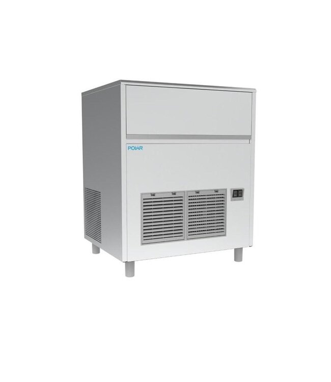 IJsblokjesmachine Polar | Holle ijsblokjes | 85kg/24uur | Vaste wateraansluiting | 40kg bunker
