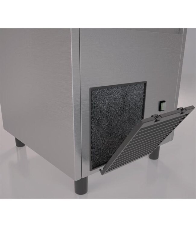 IJsblokjesmachine Polar | Holle ijsblokjes | 85kg/24uur | Vaste wateraansluiting | 40kg bunker