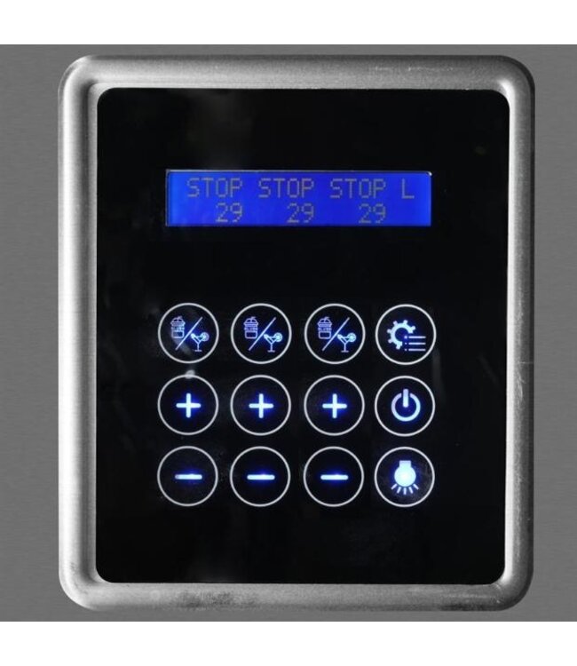 Slush puppy machine | 3x 12L | Laag suiker- en alcoholgehalte