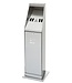 Bartscher Staande asbak zilver - (H)87x24x24cm
