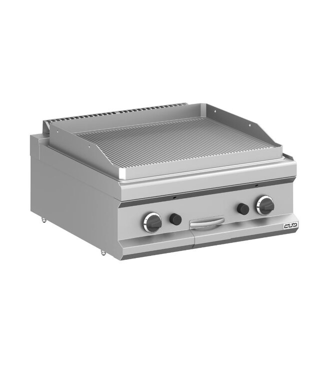 Bakplaat Magistra Plus 700 | Geribbeld | Tafelmodel | Op gas | 11kW | (H)25x(B)70x(D)71,4cm