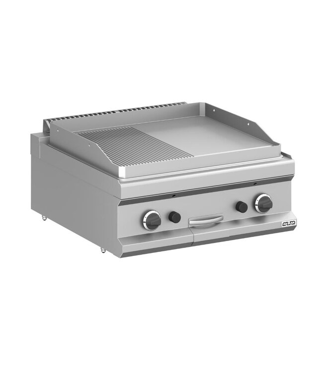 Bakplaat Magistra Plus 700 | Geribbeld/glad | Tafelmodel | Op gas | 11kW | (H)25x(B)70x(D)71,4cm