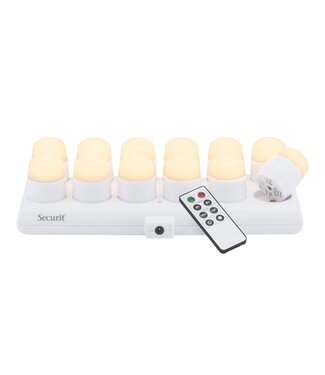 Securit LED Theelichten set Amsterdam | Warm wit licht | 12 Stuks