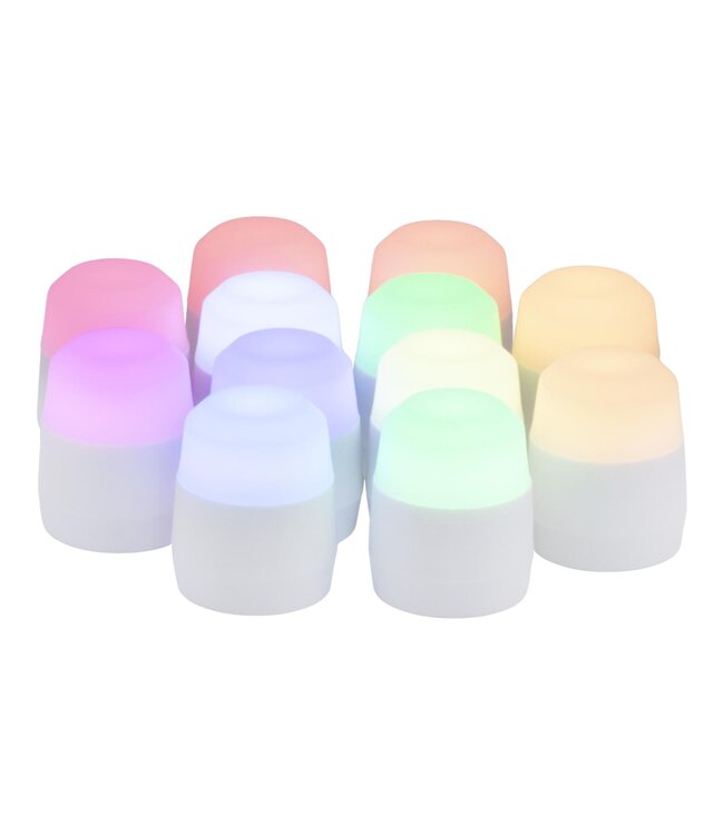 LED Theelichten set Amsterdam RGB | Multicolor | 12 Stuks