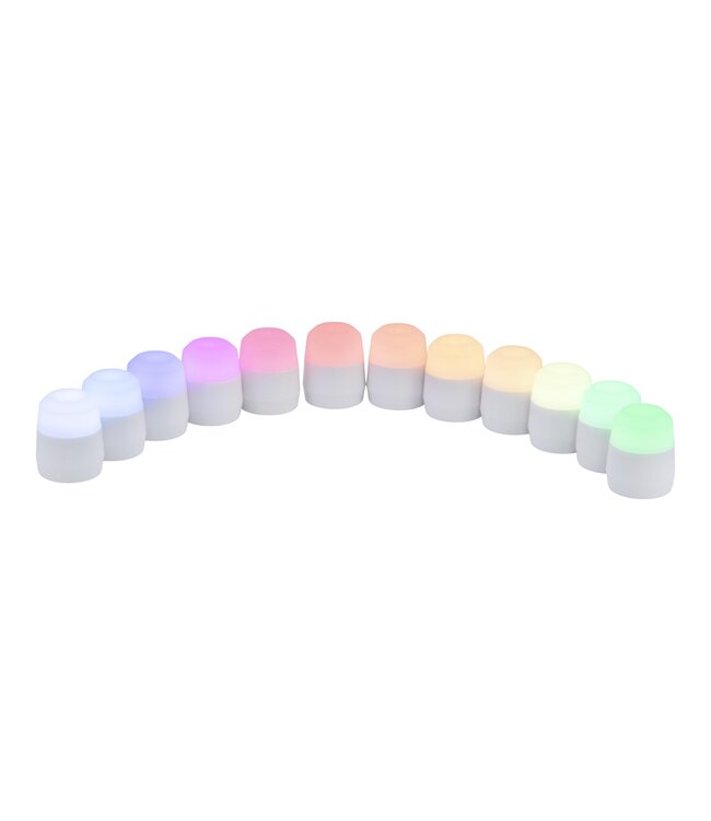 LED Theelichten set Amsterdam RGB | Multicolor | 12 Stuks