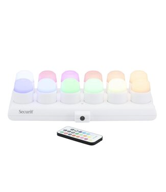 Securit LED Theelichten set Amsterdam RGB | Multicolor | 12 Stuks