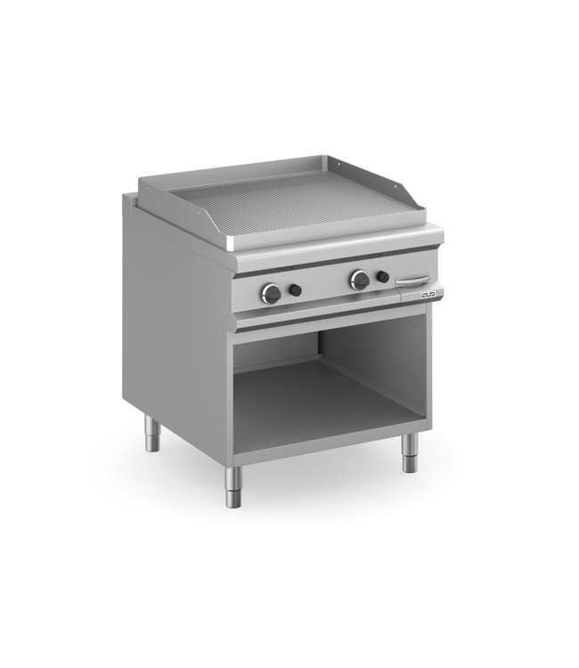 Bakplaat Magistra Plus 900 | Geribbeld | Op gas | 2x 8kW | (H)85x(B)80x(D)90cm