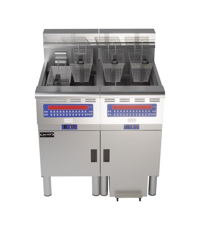 Automatische oliefilter friteuse | 2x30L | 2x14kW | (B)868x(D)797x(H)1143mm