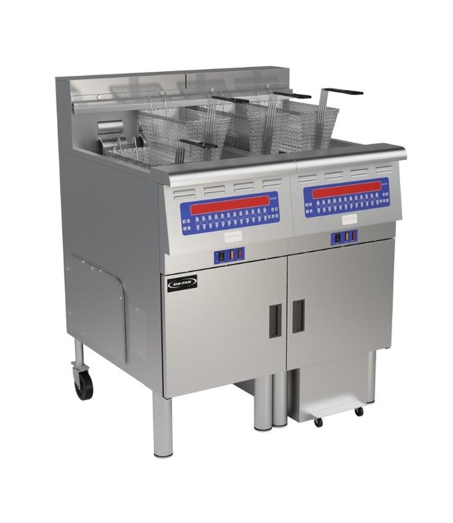 Automatische oliefilter friteuse | 2x30L | 2x14kW | (B)868x(D)797x(H)1143mm
