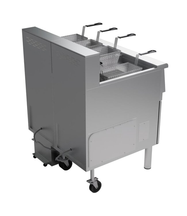 Automatische oliefilter friteuse | 2x30L | 2x14kW | (B)868x(D)797x(H)1143mm
