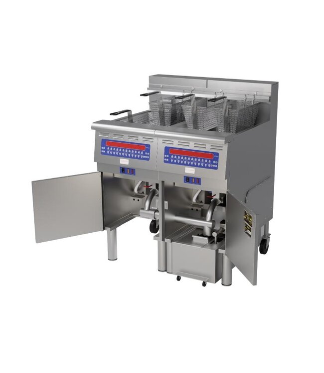 Automatische oliefilter friteuse | 2x30L | 2x14kW | (B)868x(D)797x(H)1143mm
