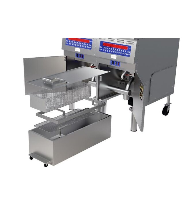 Automatische oliefilter friteuse | 2x30L | 2x14kW | (B)868x(D)797x(H)1143mm
