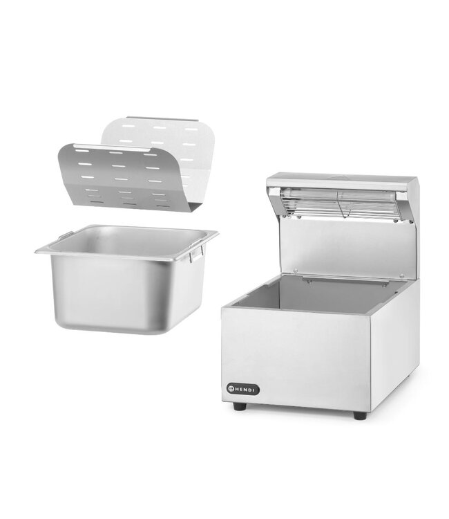 Frietwarmhouder | 1/2GN | 15cm diep | Met infrarood warmhoudlamp