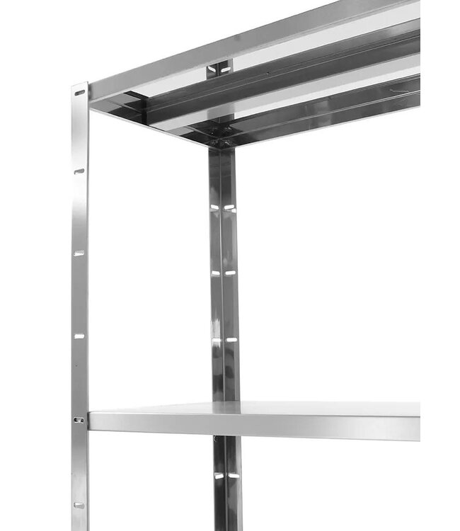 Opbergrek Kitchen Line | 4 Planken | RVS | (H)180x(B)100x(D)40cm