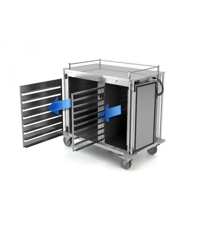 Thermocare verwarmde serveerwagen | Roomservice | 10x 1/1GN + 8x 2/1GN