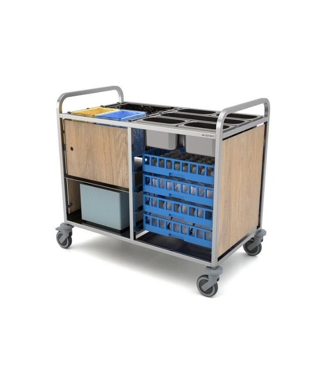 Cleancare schoonmaakwagen | Geschikt voor GN bakken en vaatwaskorven