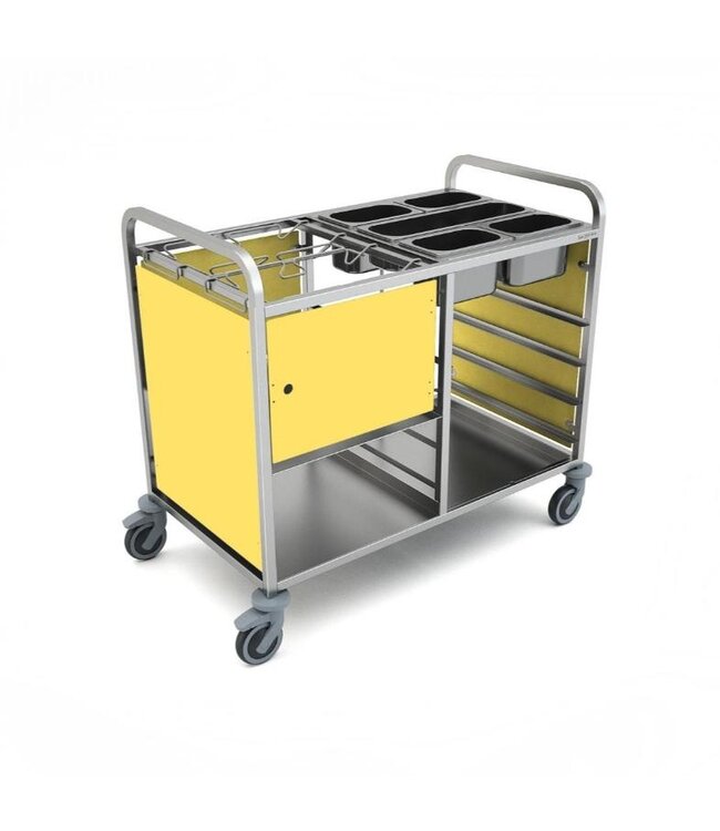 Cleancare schoonmaakwagen | Geschikt voor GN bakken en vaatwaskorven