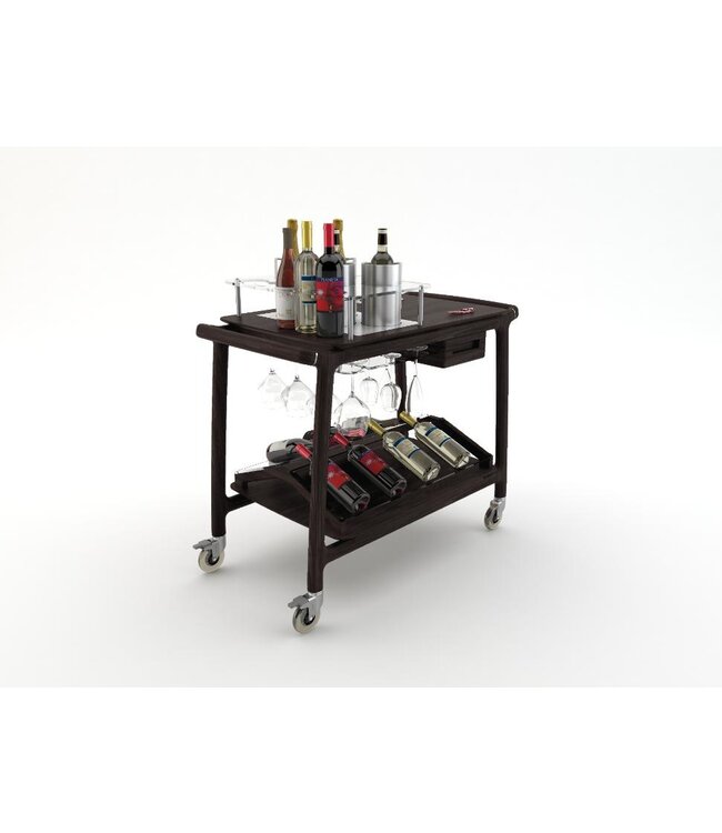 Drank serveerwagen Arianna Vini | Met wijnkoeler & glasophangrek | Diverse opties