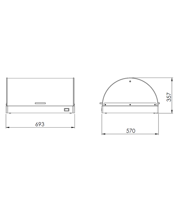 Koelvitrine Pandora Q | Tafelmodel | Rond