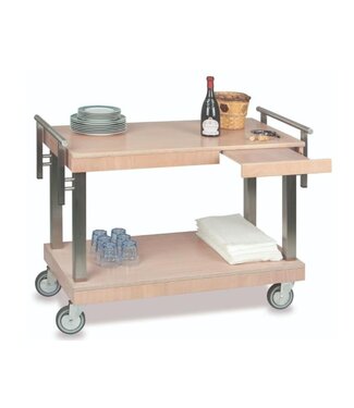 Rocam Serveerwagen Artemide 2 | Roomservice | Massief hout | Diverse opties