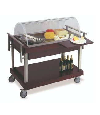 Rocam Serveerwagen Artemide REF EUT met koelvitrine | 1x 1/1GN + 2x 1/3GN
