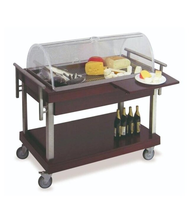 Serveerwagen Artemide REF EUT met koelvitrine | 1x 1/1GN + 2x 1/3GN