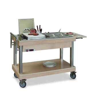 Rocam Verwarmde serveerwagen Artemide BM | Bain-marie | 1x 1/1GN + 2x 1/3GN