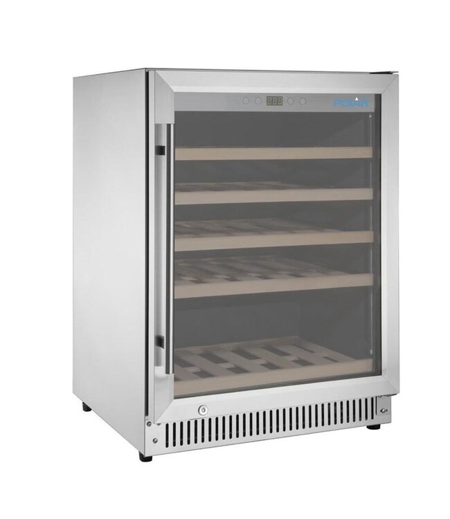 Wijnklimaatkast Polar | Enkele zone | +5 tot +18 graden | 47 flessen | (H)82x(B)59,5x(D)62,5cm