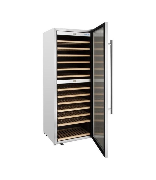 Wijnklimaatkast Polar | Dubbele zone | +5 tot +20 graden | 109 flessen | (H)157,5x(B)59,5x(D)68,5cm
