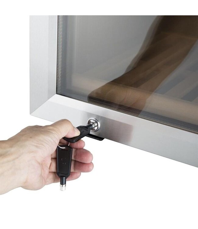 Wijnklimaatkast Polar | Dubbele zone | +5 tot +20 graden | 109 flessen | (H)157,5x(B)59,5x(D)68,5cm