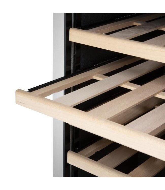 Wijnklimaatkast Polar | Dubbele zone | +5 tot +20 graden | 172 flessen | (H)185x(B)59,5x(D)76cm