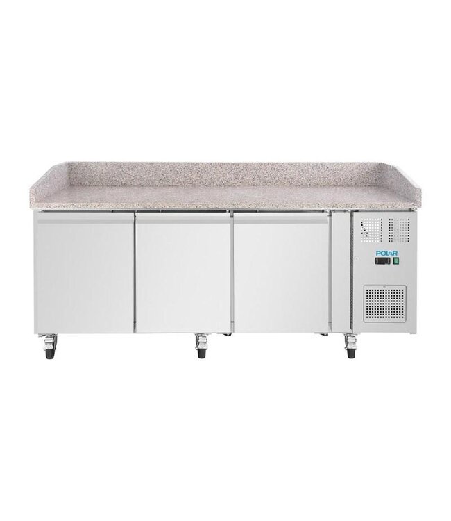 Pizzawerkbank geforceerde koeling | 3 Deurs | (H)100x(B)202x(D)80cm