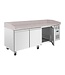 Pizzawerkbank geforceerde koeling | 3 Deurs | (H)100x(B)202x(D)80cm