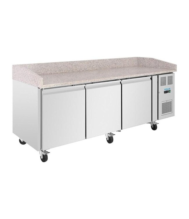 Pizzawerkbank geforceerde koeling | 3 Deurs | (H)100x(B)202x(D)80cm