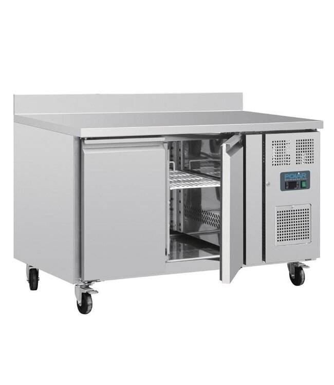 Koelwerkbank RVS | 2 Deurs | Spatrand | 282L | (H)95x(B)136x(D)70cm